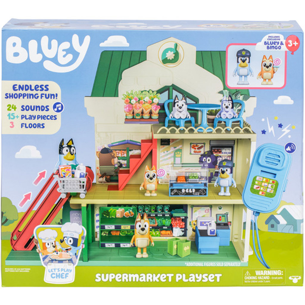 Bluey: Szupermarket nagy játékszett