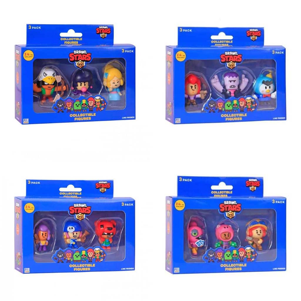 Brawl Stars mini figurák dobozban 3db-os szett