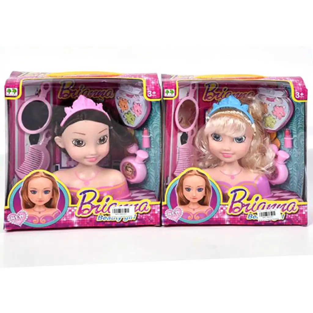 Brianna fodrászolható babafej játékszett kétféle változatban