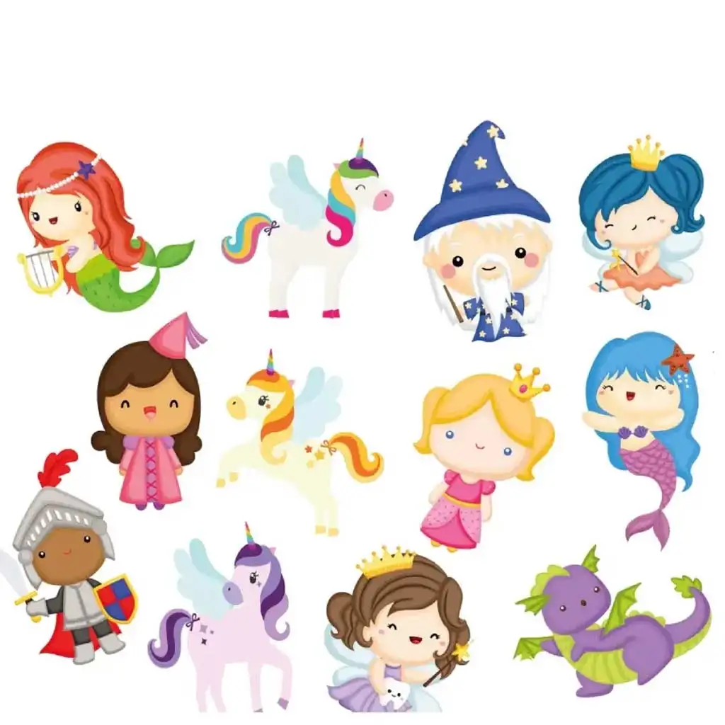 Buddy&Barney: Tapassz a csempére színváltós szett - Mesebeli lények kép 2