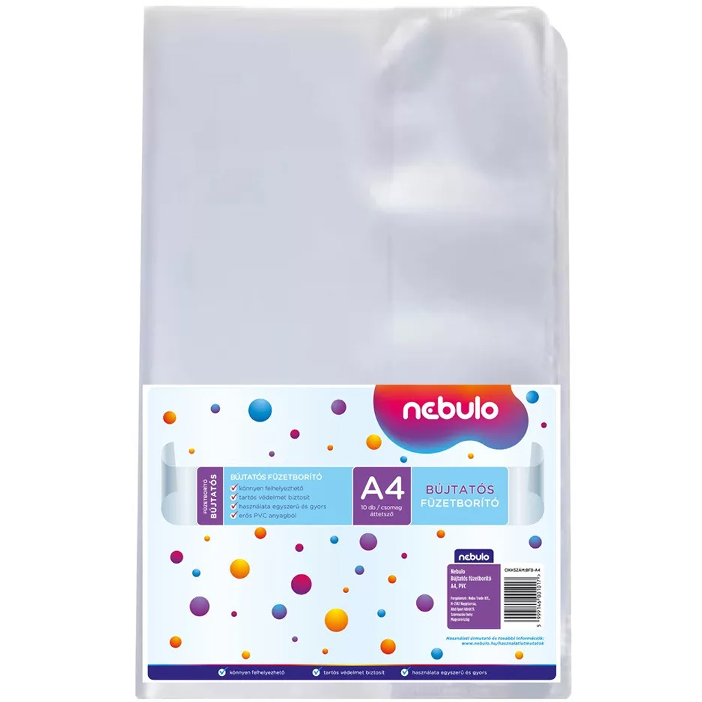 Nebulo: Bújtatós füzetborító A/4-es méretben 10db-os