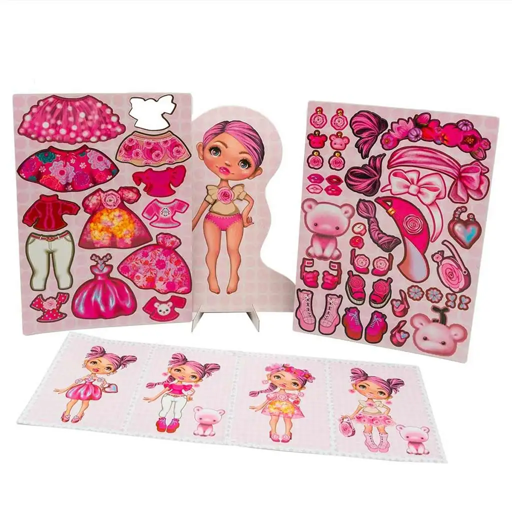 Canenco: I Am mágneses öltöztethető baba - Pink kép 2