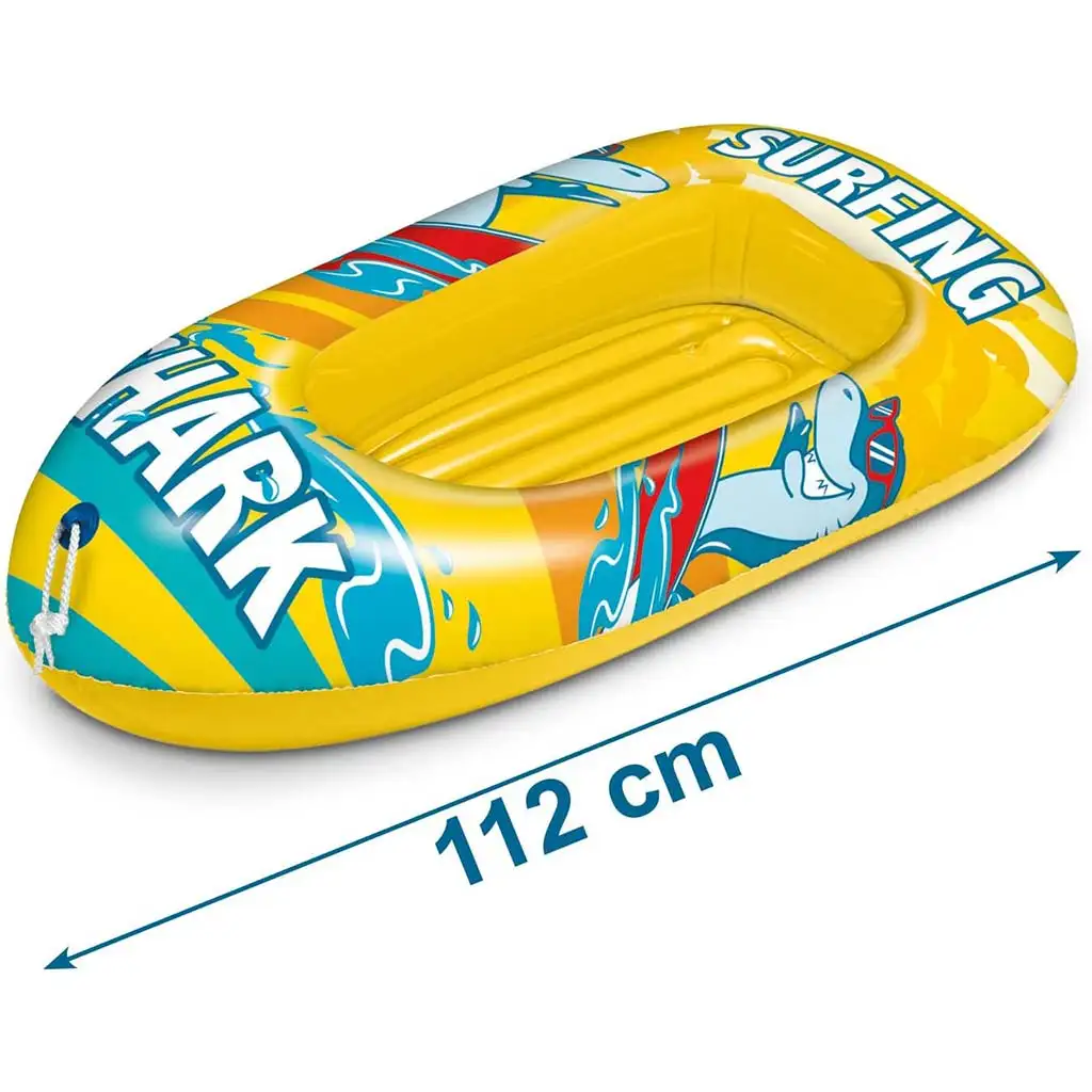 Cápa mintás felfújható csónak 112cm - Mondo Toys kép 3