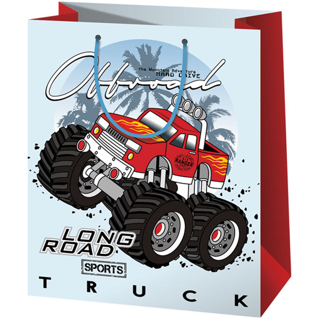 Cardex: Monster Truck mintás óriás méretű ajándéktáska 33x15x44,5cm