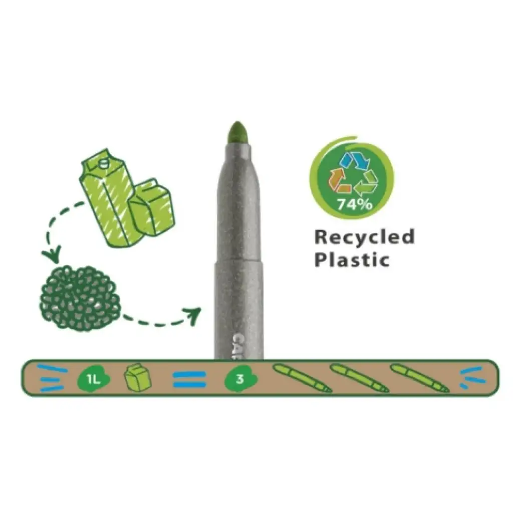 Eco Family Jumbo 12db-os színes filctoll szett - Carioca kép 2