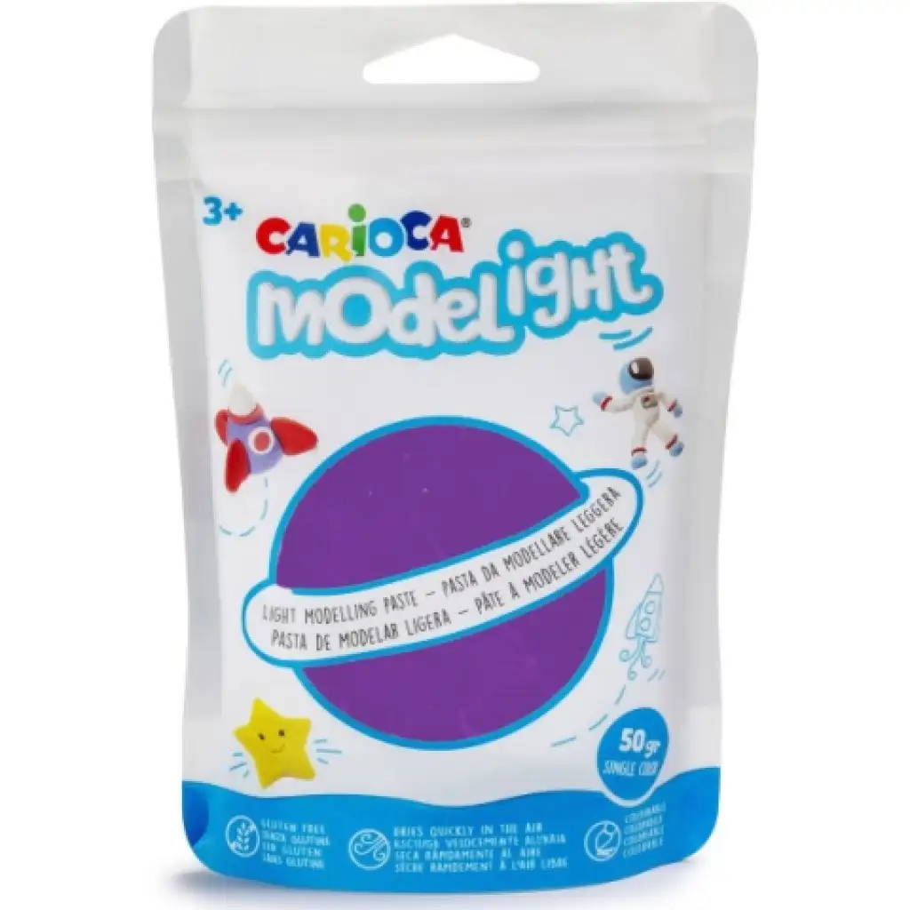 Modelight 50g-os lila gyurma - Carioca