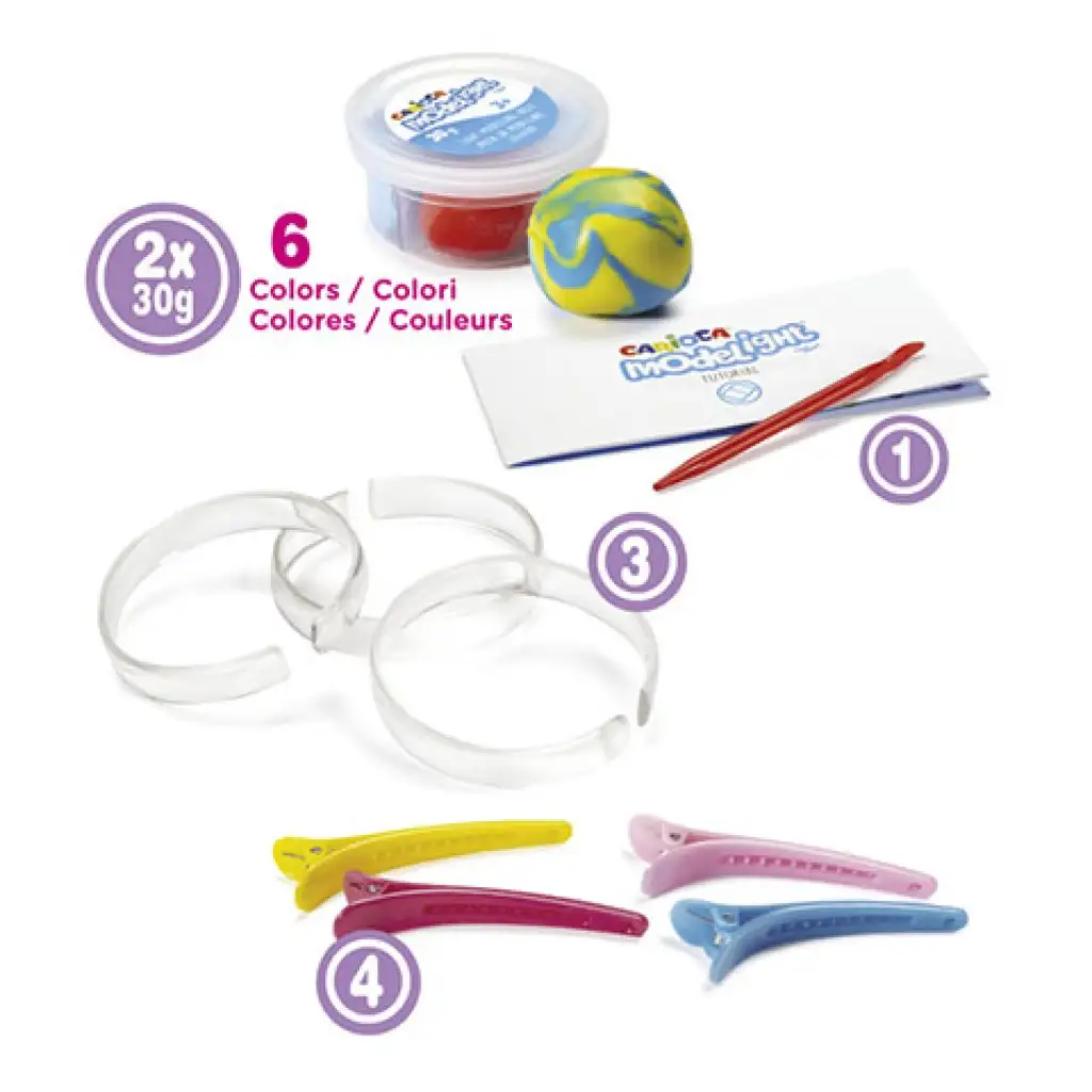 Modelight Bijoux Karkötő és Hajcsat készítés gyurma szett - Carioca kép 2