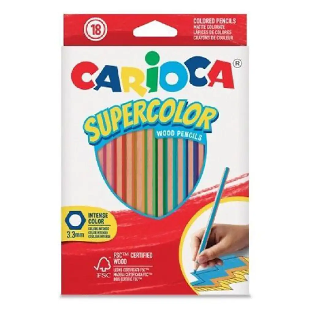 Supercolor színes ceruza 18db-os szett - Carioca