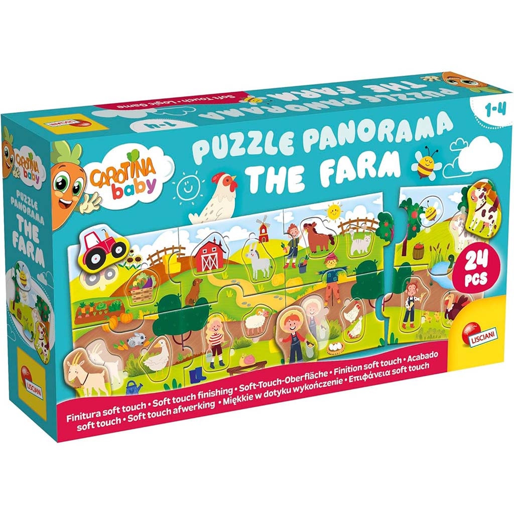 Carotina baby: Panoráma bébi puzzle 24db-os - A Farm - Lisciani