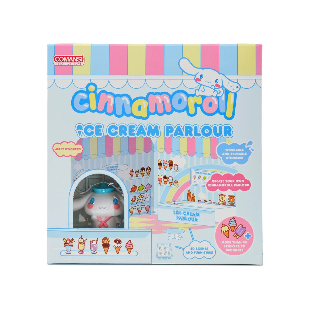Hello Kitty: Cinnamoroll fagylaltozó figura matricázható házzal - Comansi kép 2