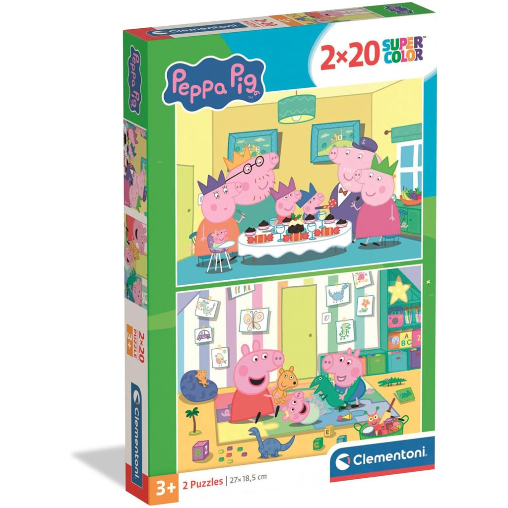 Peppa malac 2x20db-os Supercolor puzzle - Clementoni