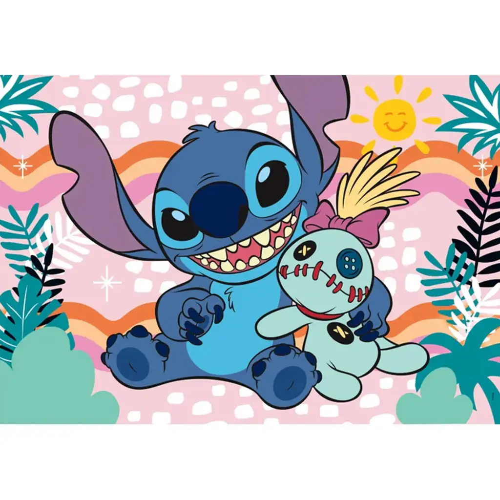 Lilo és Stitch Scrump plüssel 60db-os supercolor puzzle - Clementoni kép 2