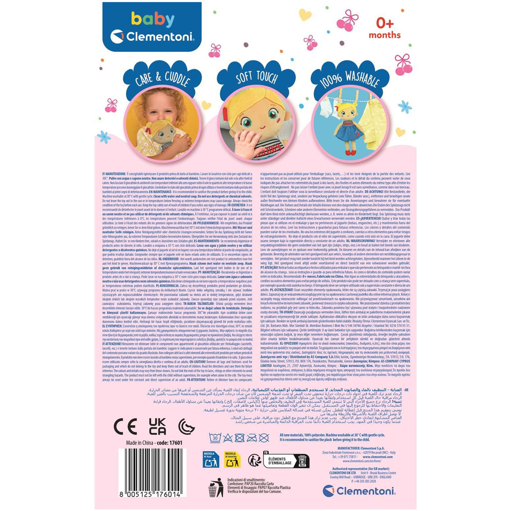 Cherry Terry puha plüss baba - Clementoni Baby kép 3