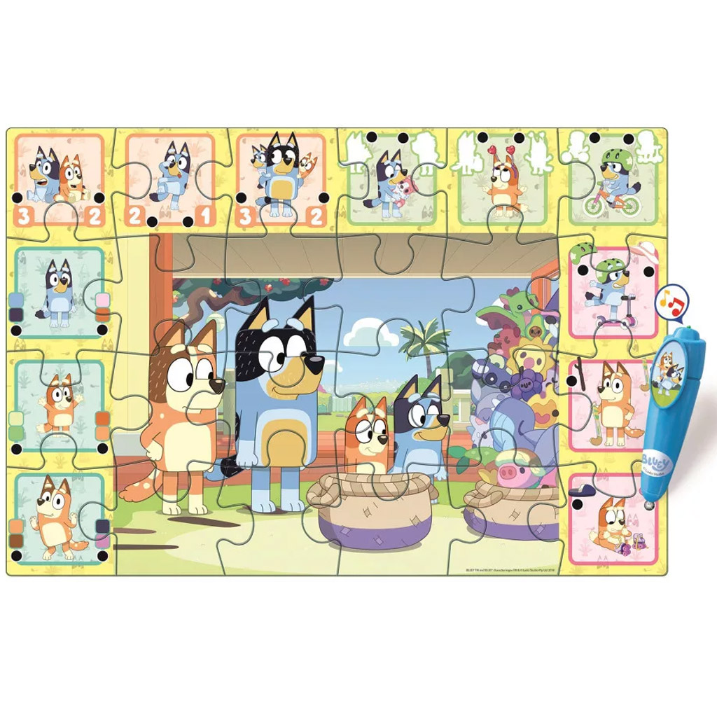 Bluey és barátai interaktív 24db-os padló puzzle - Clementoni kép 3