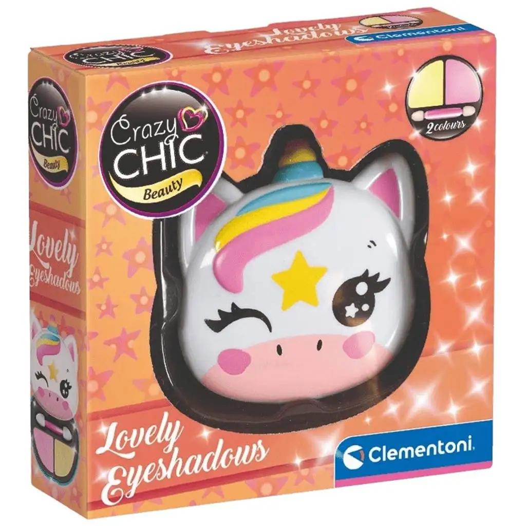Crazy Chic: Szemhéjfesték és applikátor unikornis alakú tárolóban - Clementoni