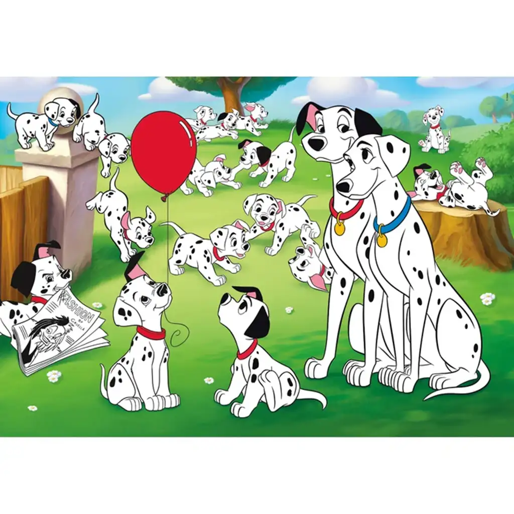 Disney klasszikusok: 101 Kiskutya 24 db-os maxi supercolor puzzle - Clementoni kép 2