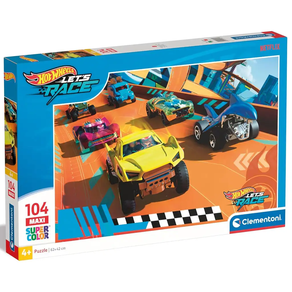 Hot Wheels versenyre fel 104db-os maxi supercolor puzzle - Clementoni