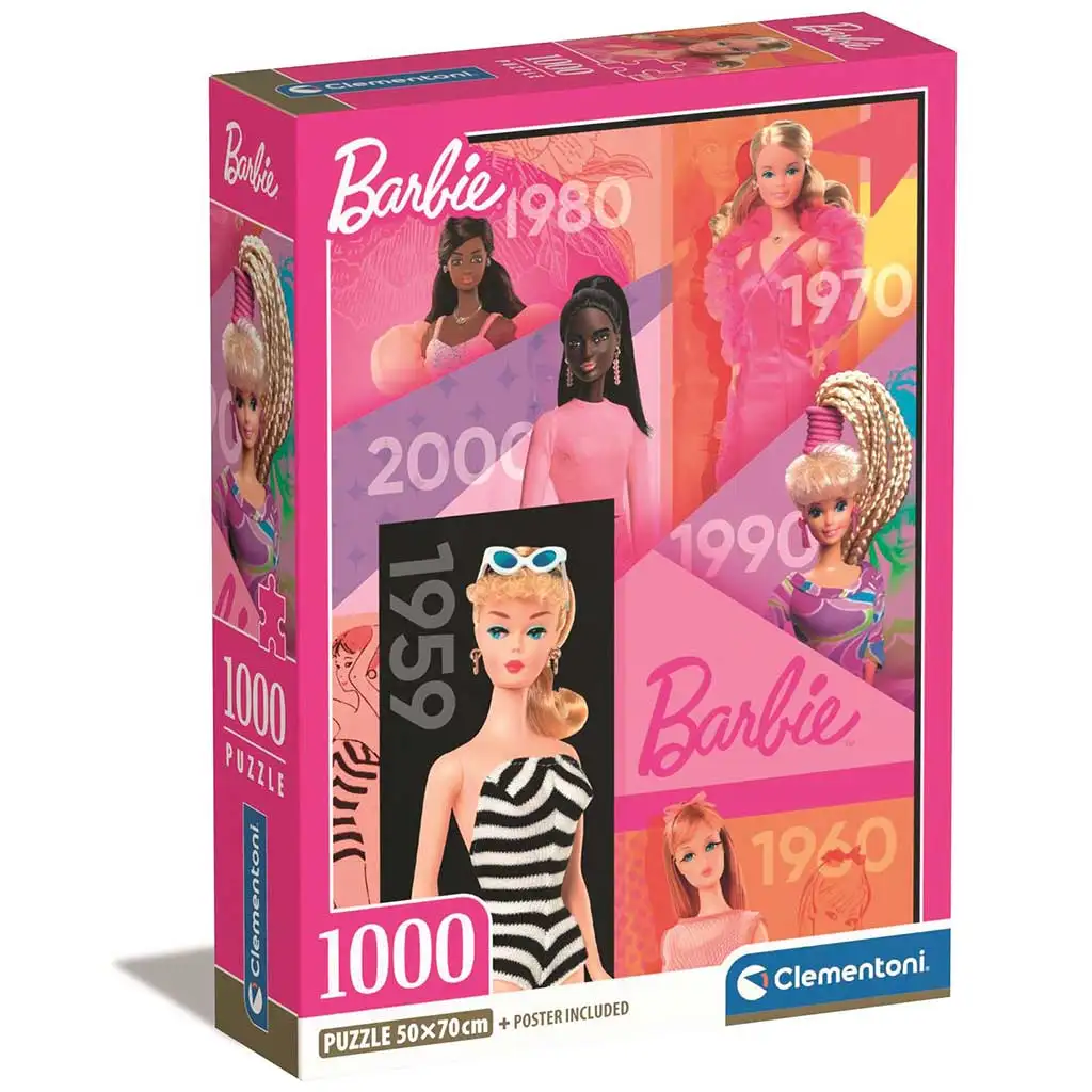 Barbie 65 év 1000db-os Compact puzzle 50x70cm - Clementoni