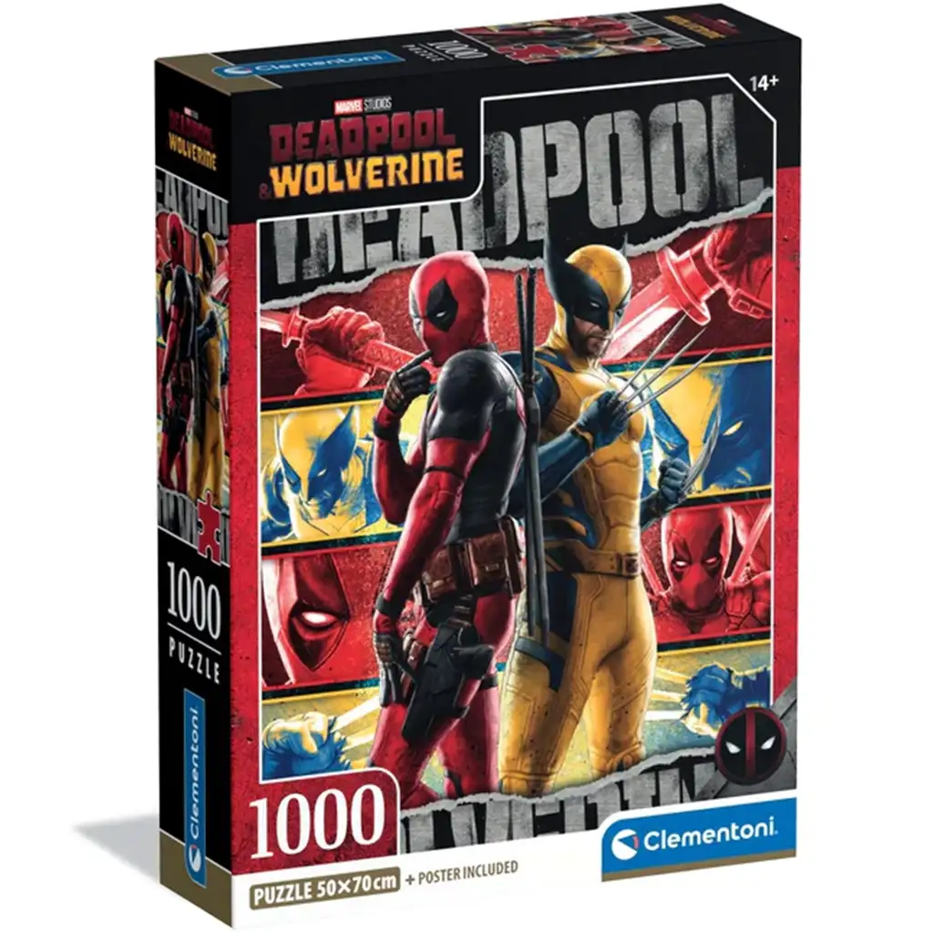 Marvel: Deadpool és Rozsomák 1000db-os puzzle - Clementoni