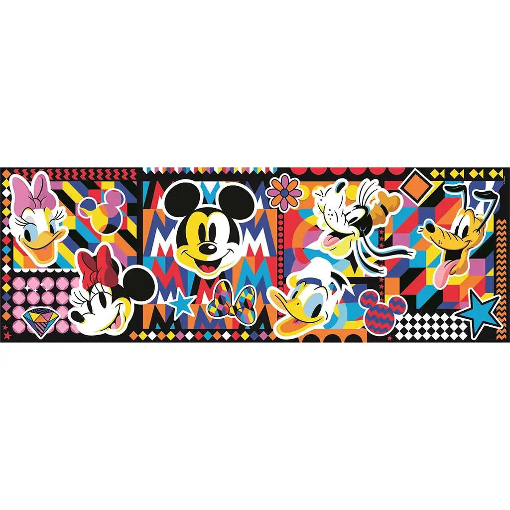 Disney: Mickey Egér klasszikus 1000db-os panoráma puzzle 98x33cm - Clementoni kép 2