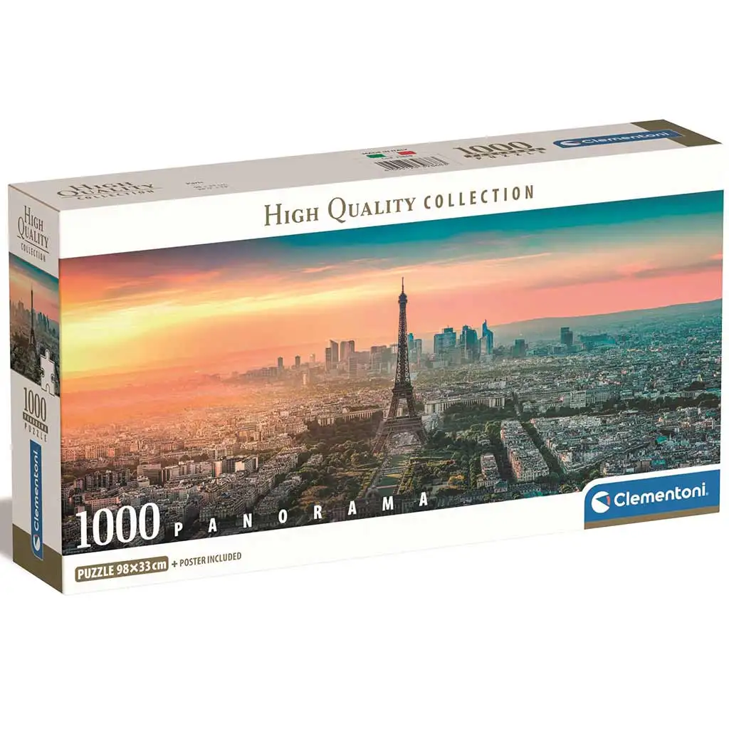 Párizs, Franciaország 1000db-os panoráma puzzle 98x33cm - Clementoni