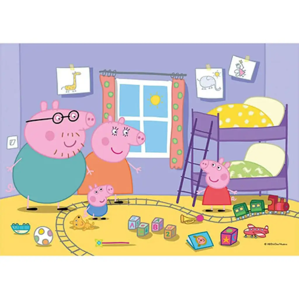 Peppa malac Supercolor 2 az 1-ben puzzle 2x20db-os - Clementoni kép 2