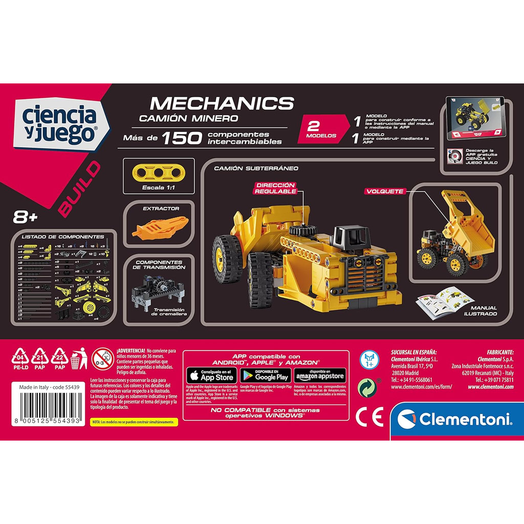 Science & Play: Mehanics Bányakocsi építőjáték szett - Clementoni kép 3