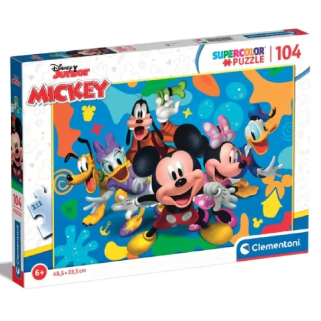 Mickey egér és barátai Supercolor 104db-os puzzle - Clementoni