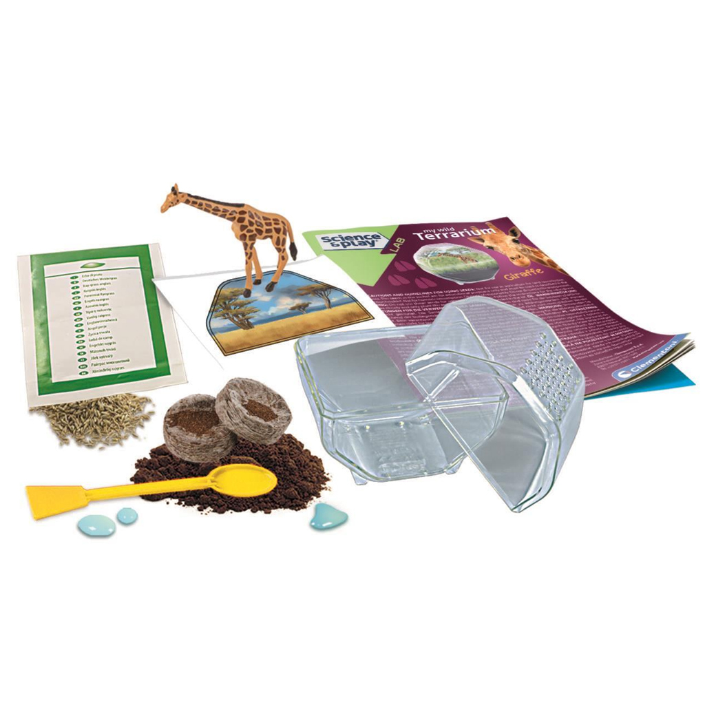 Science & Play: Mini terrárium zsiráf figurával - Clementoni kép 3