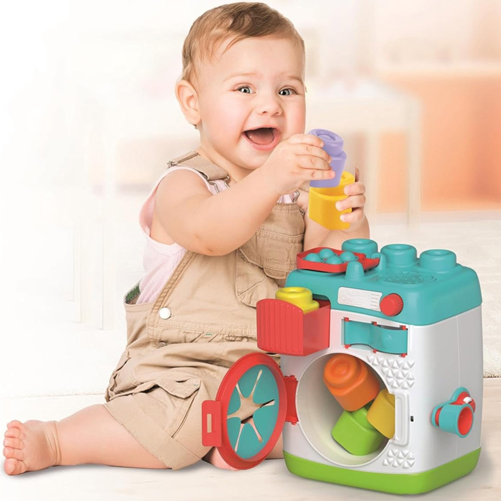 Clemmy: Szenzoros mosógép puha építőkockákkal - Clementoni kép 3