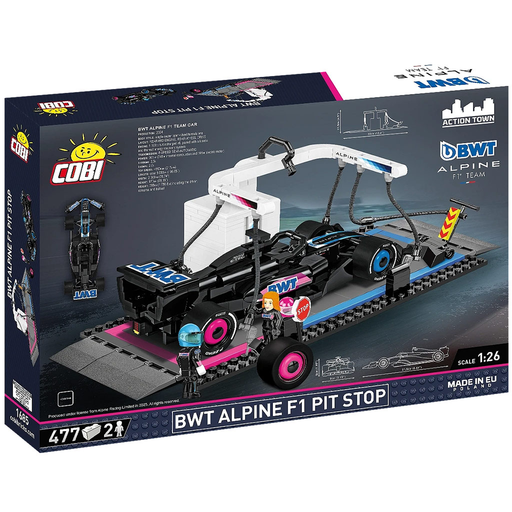 COBI: BWT Alpine F1 boxutca versenyautóval építőjáték (1685) kép 3