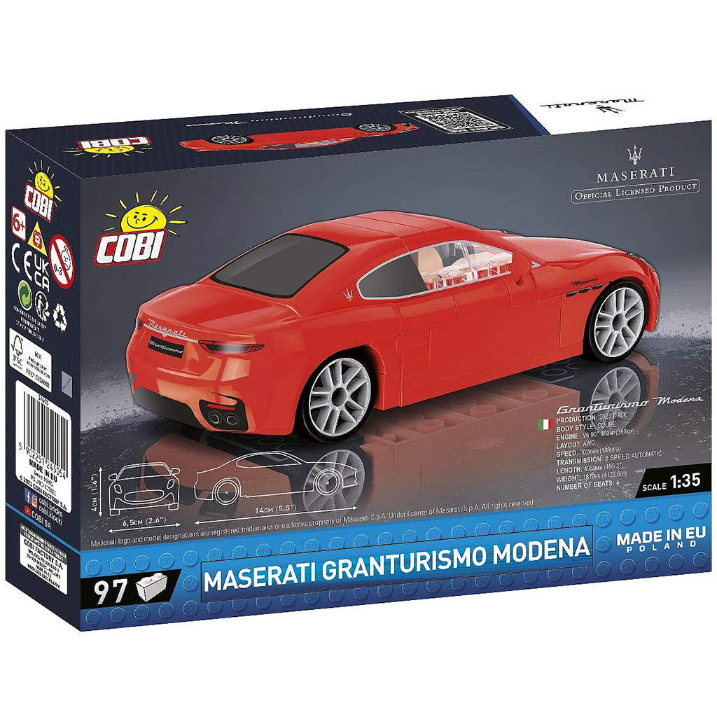 COBI: Maserati Granturismo Modena autó építőjáték (24505) kép 3