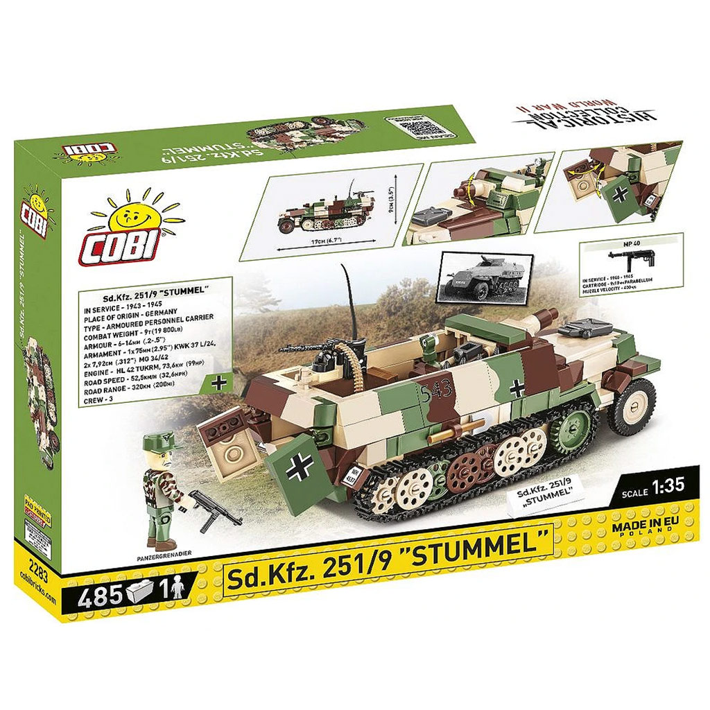 COBI: Sd.Kfz. 251/9 Stummel páncélos jármű építőjáték (3096) kép 4