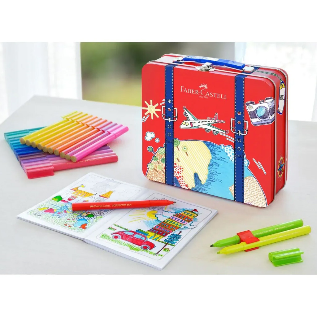 Faber Castell: Connector filctoll készlet 40db-os kis bőröndben kép 2