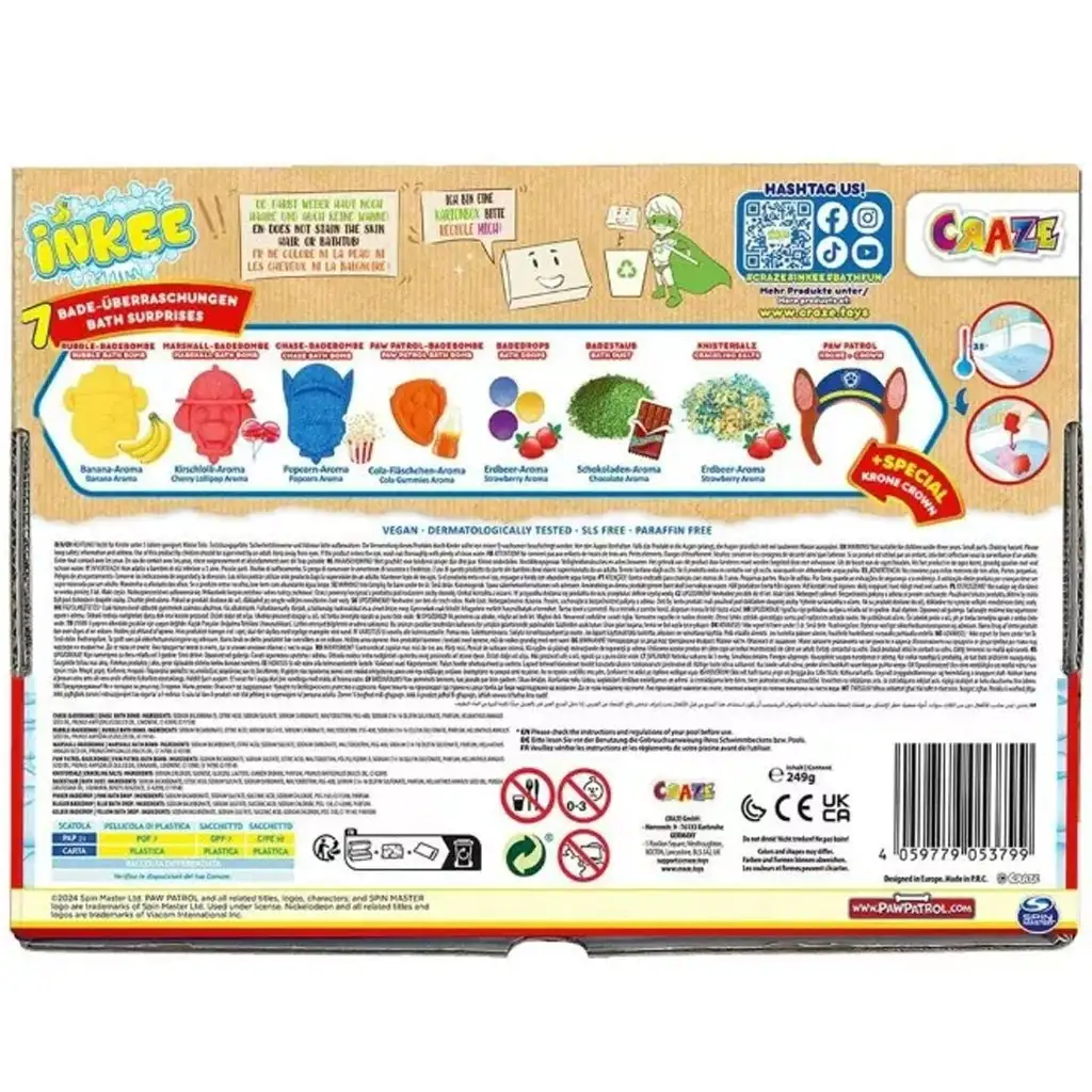 Craze: Inkee Mancs őrjárat nagy vegán fürdőszett kép 4