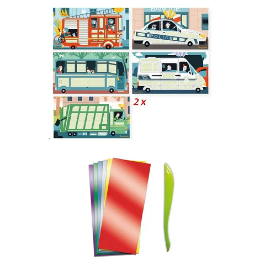 Sycomore: Artissimo Díszíts fém fóliával kreatív szett - Járművek kép 2