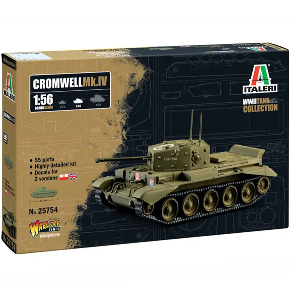 Italeri 1/56 Cromwell Mk. IV tank makett