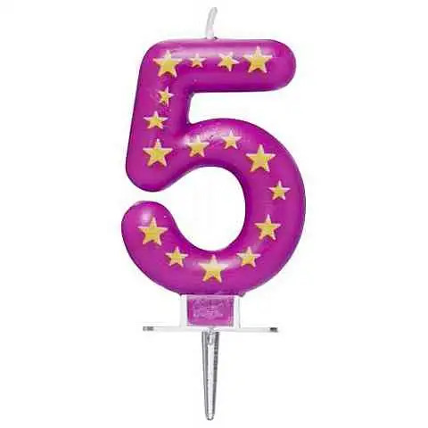 Csillagos számgyertya 5-ös kép 2
