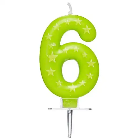 Csillagos számgyertya 6-os kép 2