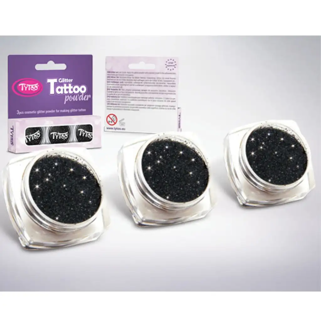 TyToo: Fekete színű csillámpor szett 3x2,5ml kép 2