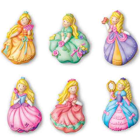 Csillogó hercegnő gipsz hűtőmágnes készítő kreatív játék kép 3