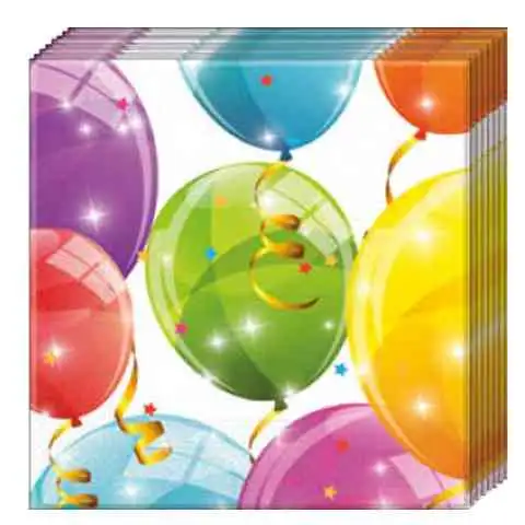 Csillogó lufik 2-rétegű papírszalvéta 20db