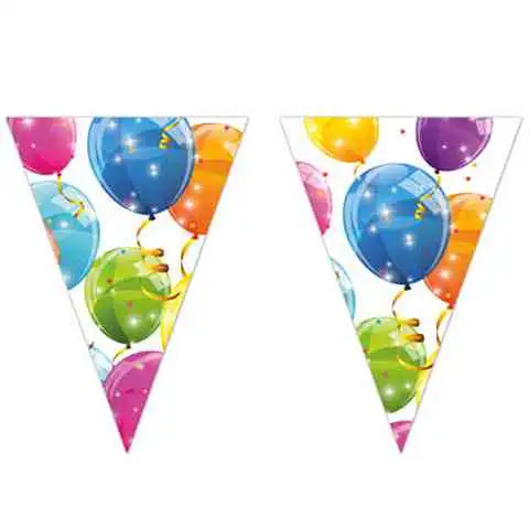 Csillogó lufik háromszög díszzászló
