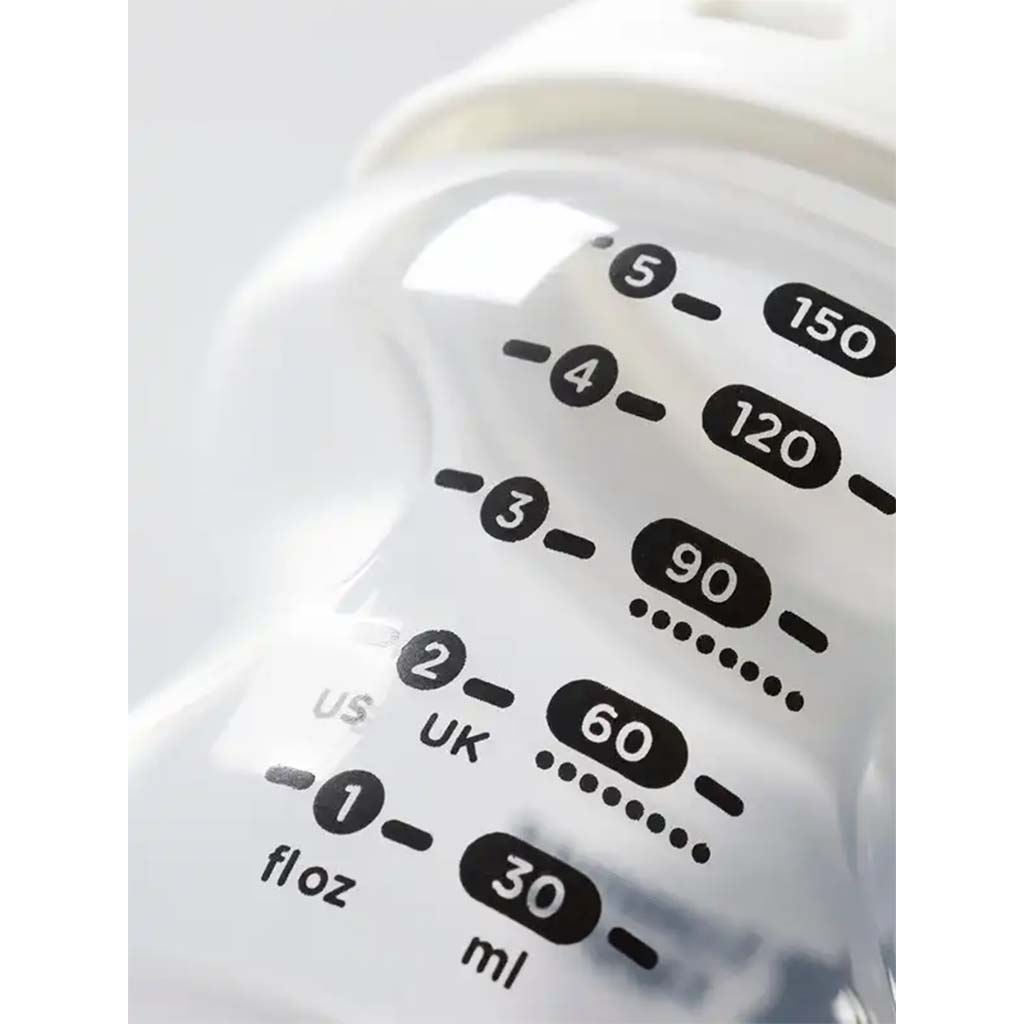 Tommee Tippee: Closer To Nature átlátszó cumisüveg 150ml  (0 hó+) kép 3