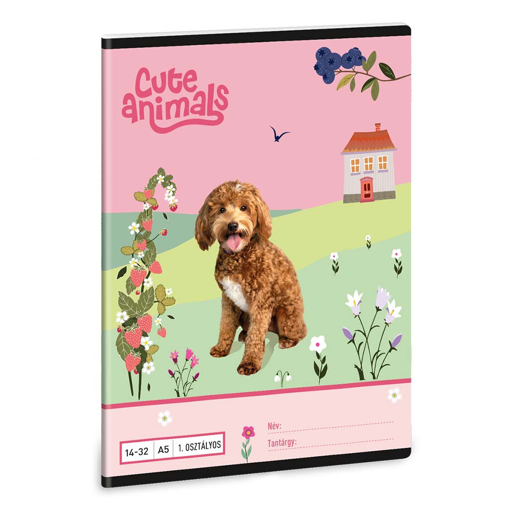 Ars Una: Cute Animals - Doggie A/5 1.osztályos vonalas füzet 14-32