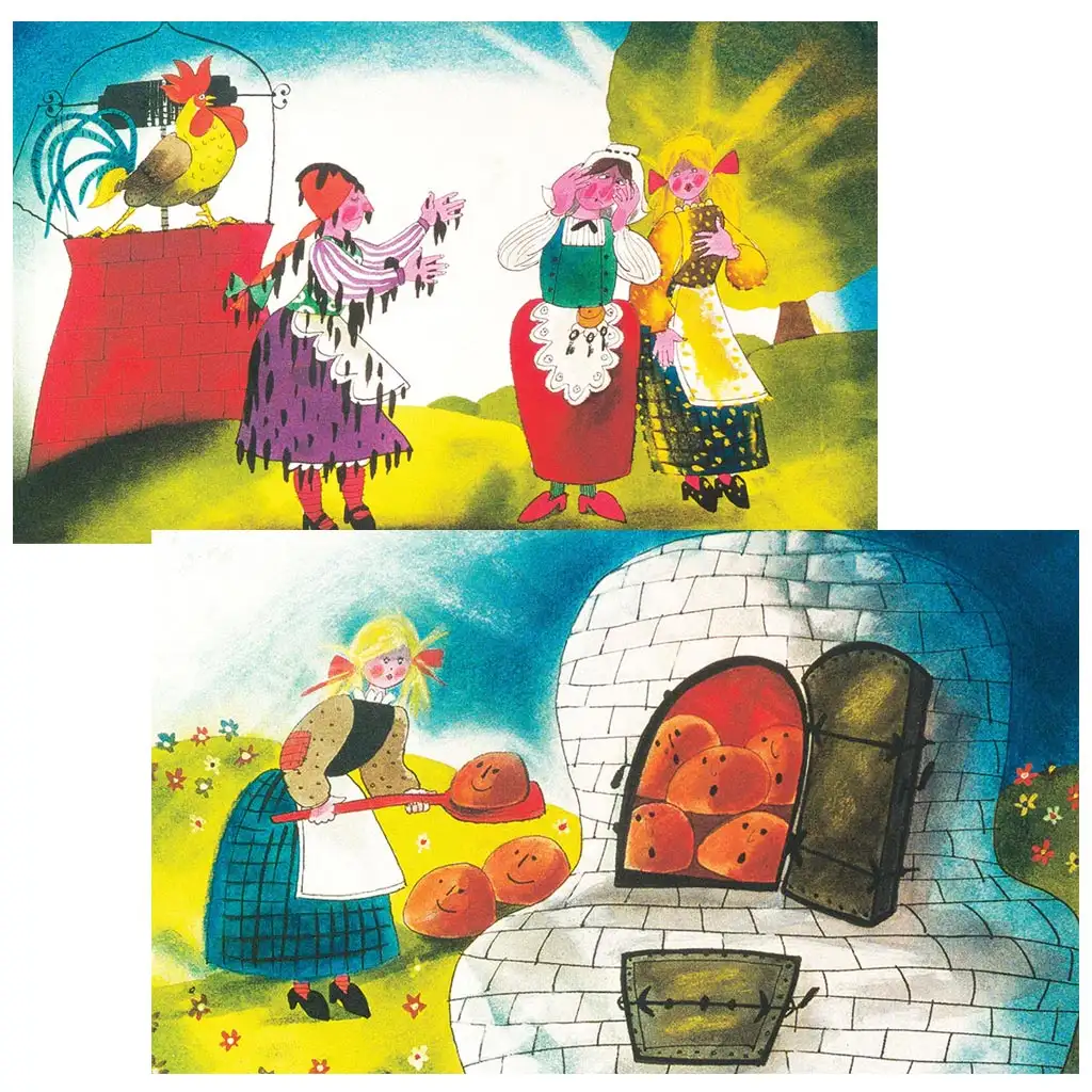 Grimm testvérek: Holle anyó diafilm kép 2