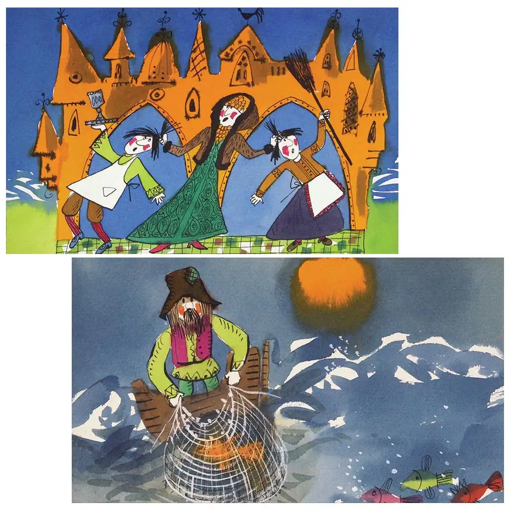 Puskin: Mese a halászról meg a kishalról diafilm kép 2