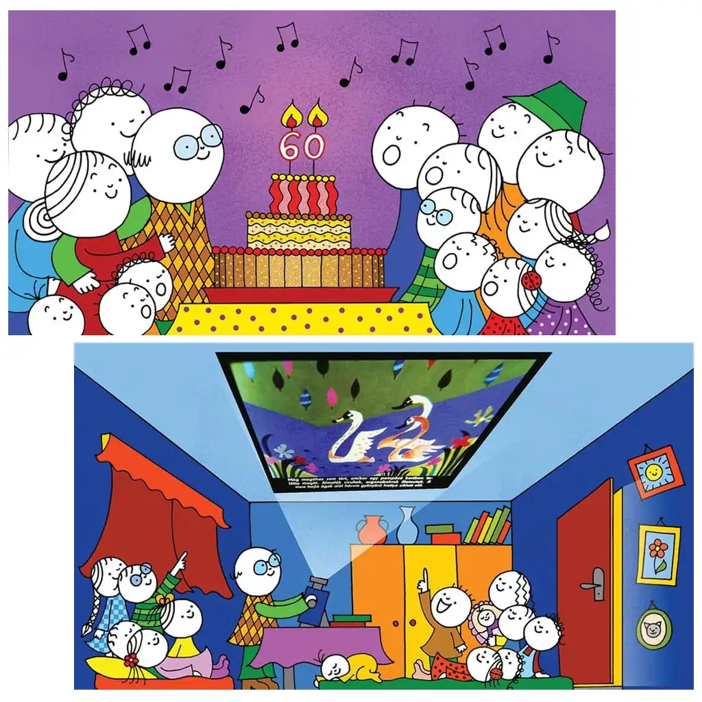 Bartos Erika: Bogyó és Babóca - Nagypapa születésnapja diafilm kép 2