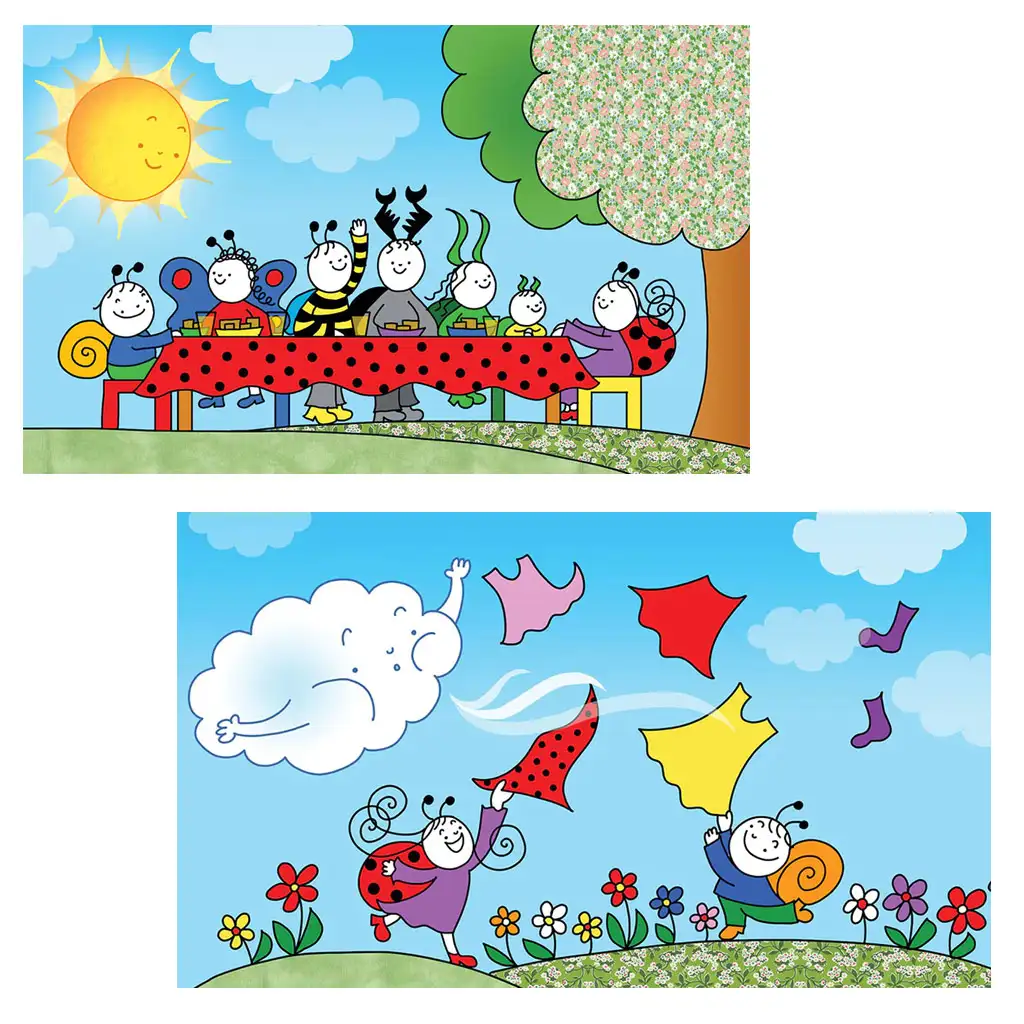 Bartos Erika: Bogyó és Babóca - Bogyó és a szél diafilm kép 2