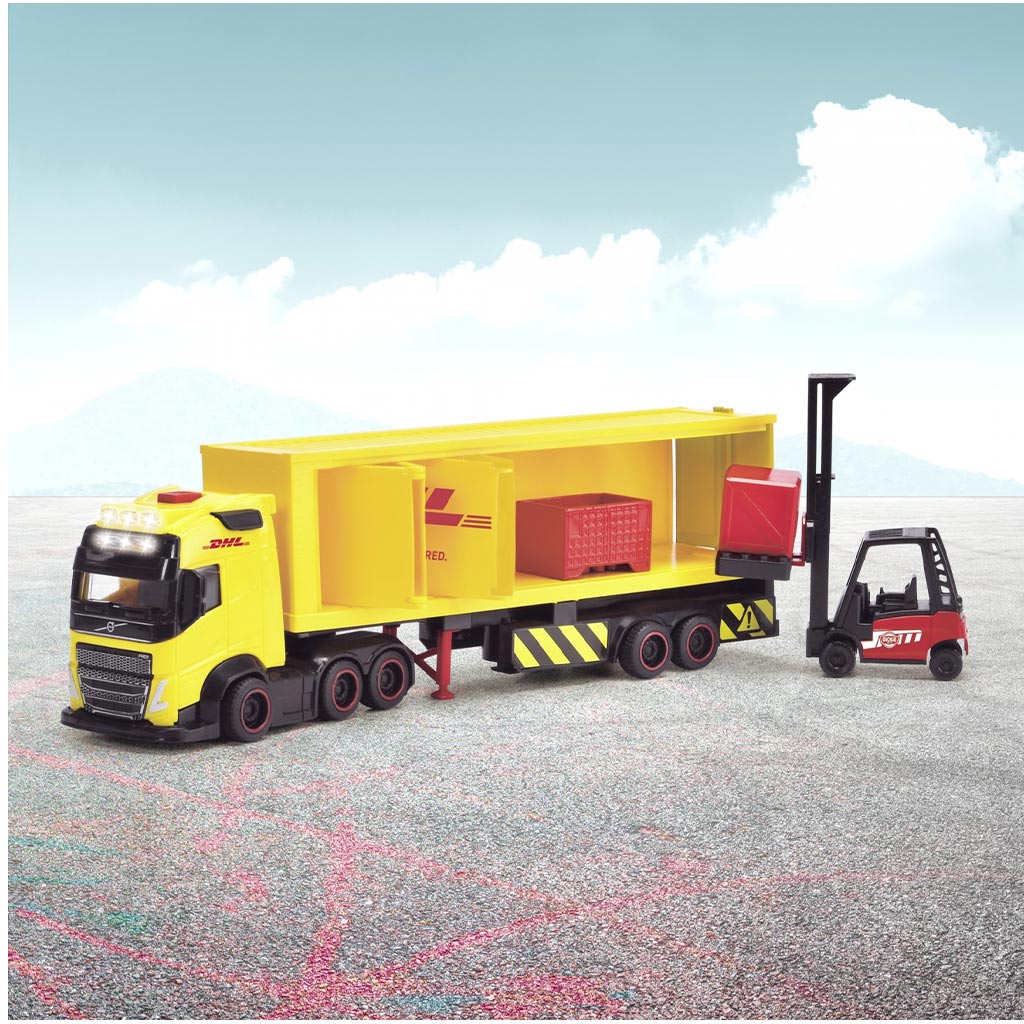 DHL Kamion fénnyel és hanggal - Dickie Toys kép 3